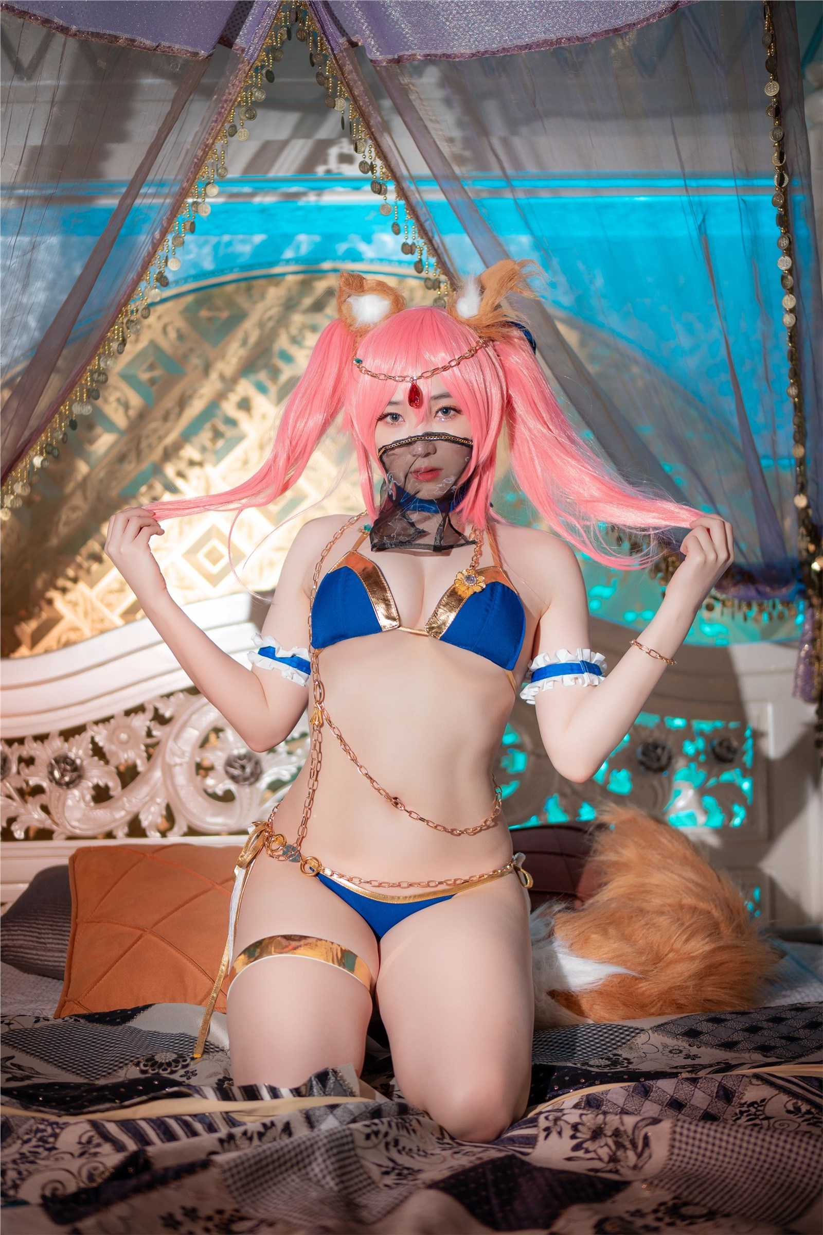 025 CreamSoda Bambi - NO.75 CREAMSODA  Cosplay Tamamo + Kama (FGO)(8)